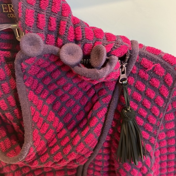 Magenta and purple zipper sweater - Picture 2 of 5
